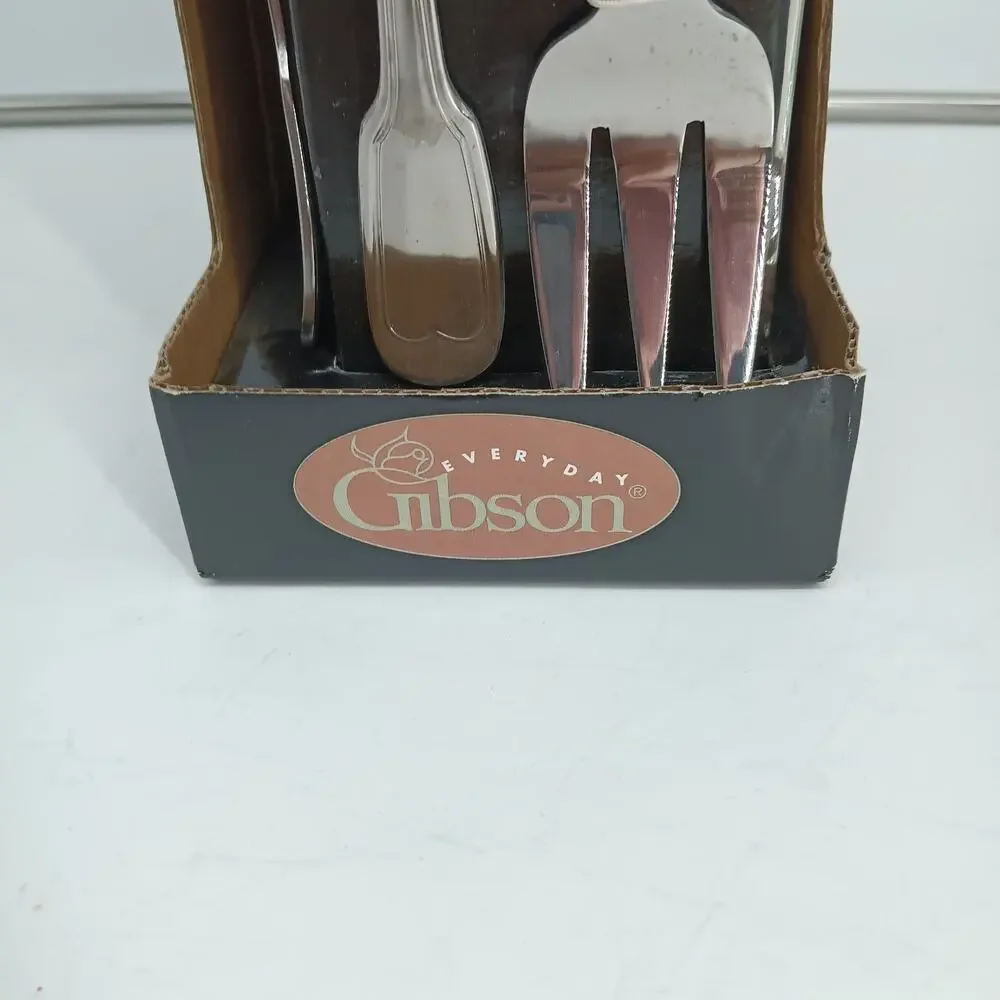 11X Gibson WATERBURY Hostess Set Serving Spoons Pie Server Ladle NIB! NEW